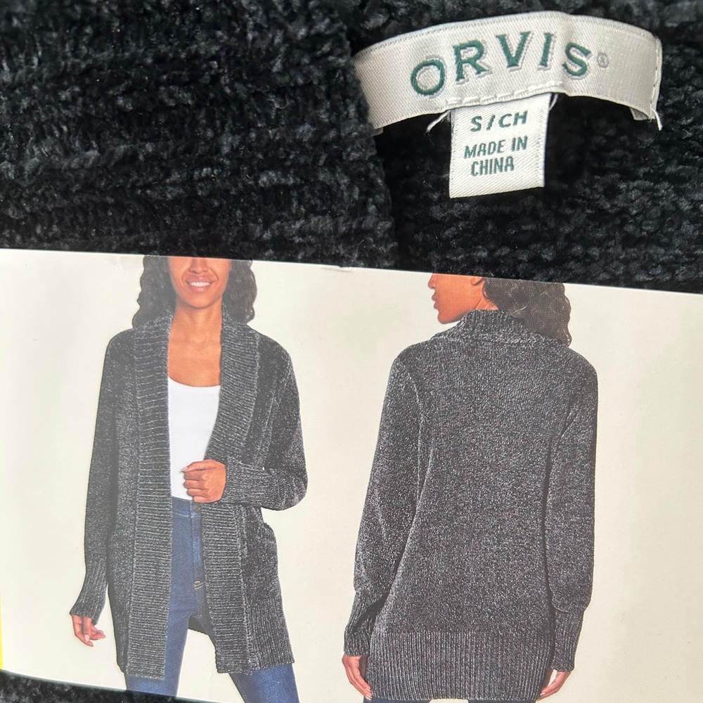 Orvis Black Cardigan Sweater